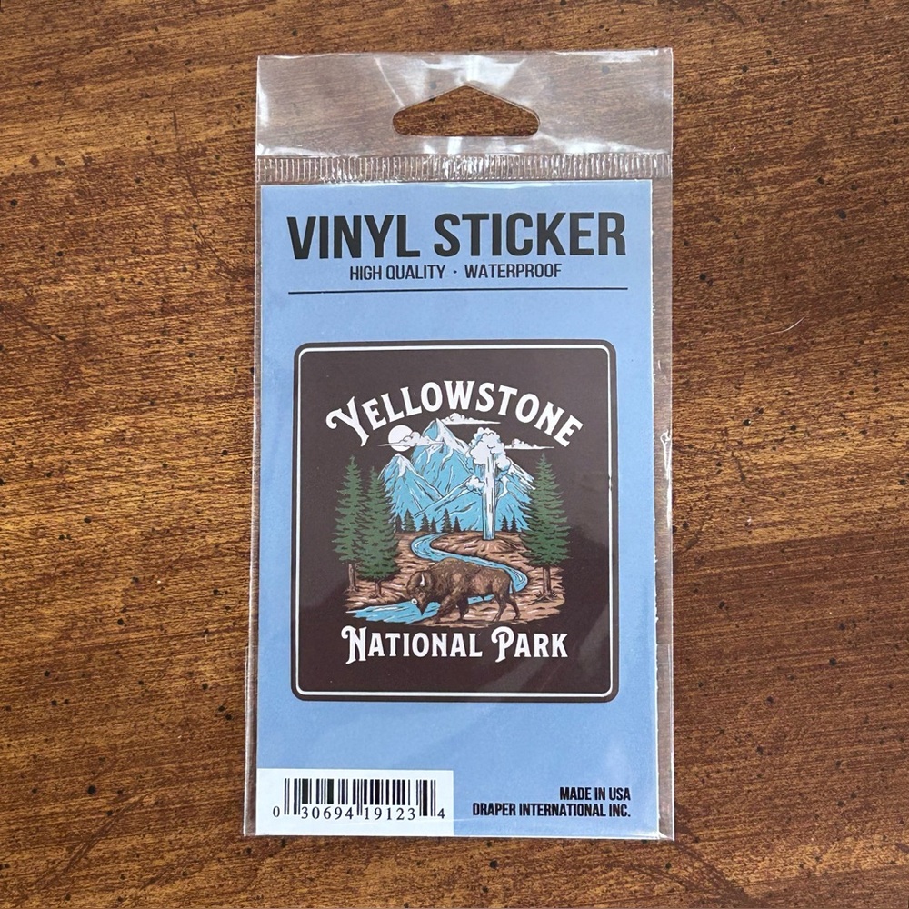 Yellowstone National Park Vinyl Waterproof Sticker (NEW IN PACKAGING)